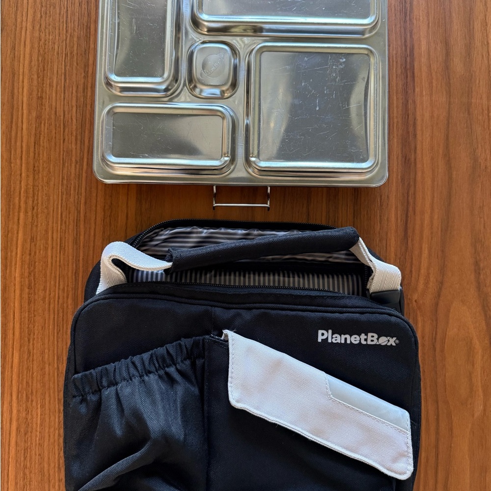 PlanetBox Rover Stainless Steel Lunchbox with Black Case